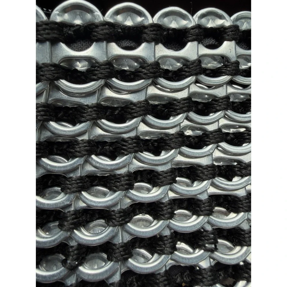 Escama Studio Black Silver Pop Tab Clutch Pouch 8
